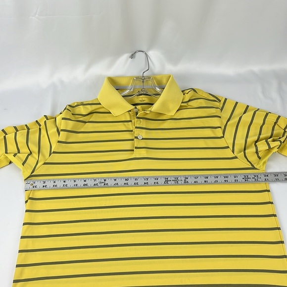 Adidas ClimaCool Wicking Golf Polo Short Sleeve Shirt Men’s Large Yellow Navy - Picture 6 of 13